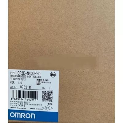 Omron CP2E-N40DR-D PLC - Compact Programmable Logic Controller for Small to Medium Machines, 24 Inputs, 16 Relay Outputs, RS-232C/RS-485, USB, Ethernet Ports, Expandable I/O