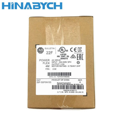 New Original Ab Allen Bradley Rockwell Automation 22f-D2p5n103 324-528V 3pH 0.75kw/1.0HP Powerflex 4 Series Inverter