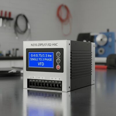 0.4/0.75/1.5kw Single To 3 Phase Vfd Frequency Drive Inverter N310-20p5/01/02-Hxc